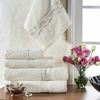 Coleção Lisse - Jogo de toalha de banho Bordada 100% algodão com 5 peças