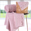 Jogo de toalha de banho bordado rosa - Jogo de toalha de banho com bordado inglês Rosa 2 peças