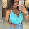 Body Marquezine de Alças Liso Azul Tiffany