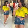 Cropped Soltinho Botões Brasil Copa - comprar online