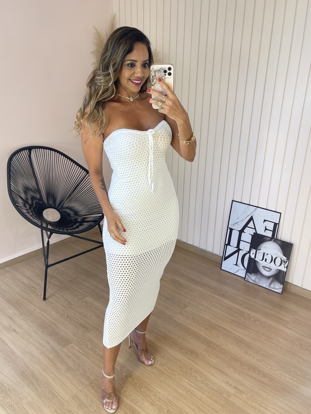 Vestido de cheap tricot branco