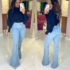 Calça Jeans Flare Clara c/ Rasgo Rayane - comprar online