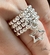anillo cuadruple estrella elastizado - tienda online