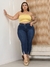 Calça Cigarrete Plus Size Jeans Feminina Capry Grande na internet