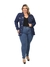 Jaqueta Jeans Rasgado Médio Feminina Plus Size Moda Frio Tendência - comprar online