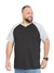 Camisa Raglan Plus Size Masculina Gola V