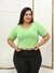 Cropped Tshirt Cavada Feminino Plus Size Blusinha Gringa Moda Blogueira G1 Ao G4 Multiformas Top 46 Ao 58 - loja online