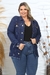 Jaqueta Jeans Rasgado Médio Feminina Plus Size Moda Frio Tendência - Impérios Modas