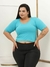 Cropped Tshirt Cavada Feminino Plus Size Blusinha Gringa Moda Blogueira G1 Ao G4 Multiformas Top 46 Ao 58