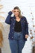 Imagem do Jaqueta Jeans Rasgado Médio Feminina Plus Size Moda Frio Tendência