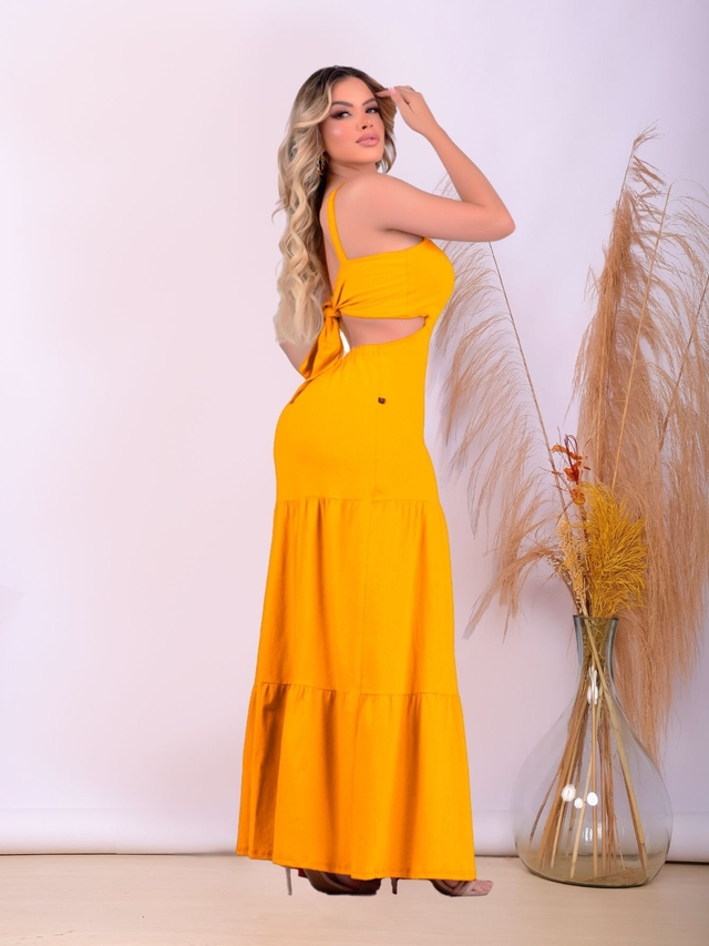 Vestido longo store comprido