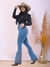 Imagem do Calça Jeans Feminina Flare Imperios Modas Estilo Country Bordado