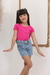 Short Jeans Lycra Feminino Meninas Infantil 4 Ao 16