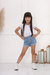 Short Jeans Infantil Meninas Cintura Alta Hot Pants