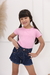 Short Jeans Infantil Meninas Cintura Alta Hot Pants na internet