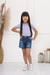 Short Jeans Lycra Feminino Meninas Infantil 4 Ao 16 - comprar online