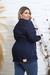 Jaqueta Feminina Jeans Rasgada Escura Moda Plus Size Lançamento Inverno - comprar online
