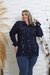 Jaqueta Feminina Jeans Rasgada Escura Moda Plus Size Lançamento Inverno na internet