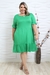 Vestido Plus Size de salão Curto Babado Manga básico Bainha com babado modelo Evangelico - comprar online