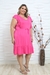 Vestido Feminino Plus Size com Babado No Peito Moda Evangélica Soltinho G GG EXG - comprar online