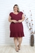 Vestido Feminino Plus Size com Babado No Peito Moda Evangélica Soltinho G GG EXG - Impérios Modas