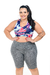 Top Feminino Plus Size Moda Fitness Roupa Tendencia - loja online