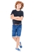 Bermuda Jeans Infantil Menino Masculino C Regulador E Cinto - comprar online