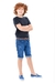 Bermuda Jeans Infantil Menino Masculino C Regulador E Cinto - Impérios Modas