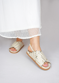 Imagem do Sandália Birken Tressê | Preta, Off White e Verde