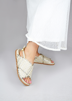 Sandália Birken Tressê | Preta, Off White e Verde - comprar online