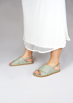 Sandália Birken Tressê | Preta, Off White e Verde - comprar online