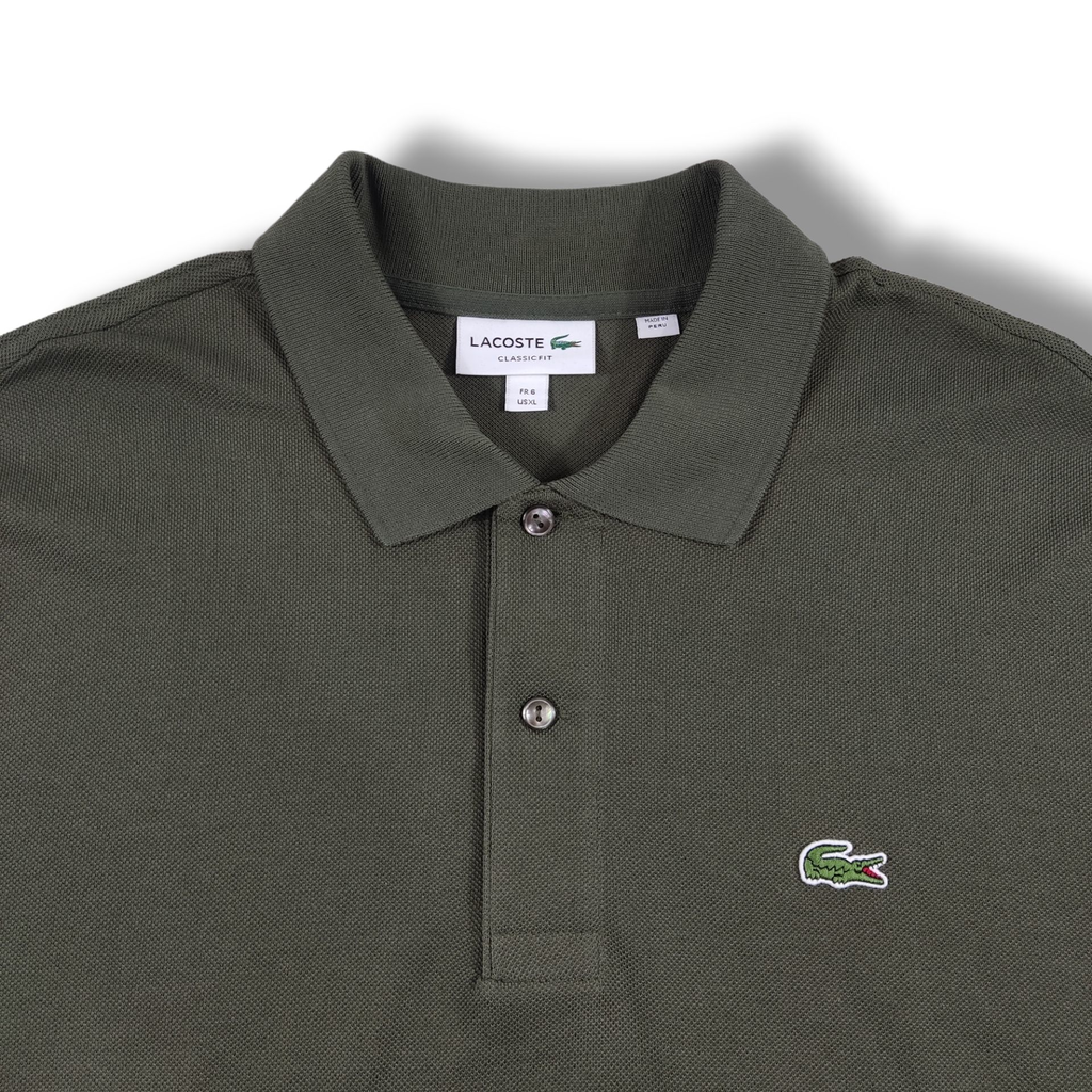 Camisa Polo Lacoste Original Fit Masculina - Verde Militar