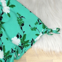 Blusa Floral com Laço Verde BS3925 - comprar online