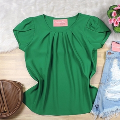 Blusa com Pregas Verde BS3730