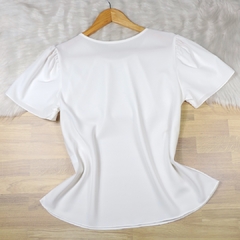 Blusa com Pregas Branca BS3823 na internet