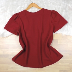 Blusa com Pregas Vinho BS4022 na internet