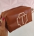 Imagem do Bolsas de maternidade de luxo personalizadas Terracota com listras bege