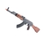 RIFLE DE AIRSOFT AKM FULL STEEL E MADEIRA REAL - E&L