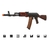 RIFLE DE AIRSOFT AK-74N SPARTAN FULL STEEL E MADEIRA REAL - E&L