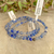Pulseira de Quartzo Azul Lapidada 4mm - Sabedoria e Paz - Cristais Topázius