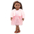 Muñeca Riya con brillante vestido rosado - 46 cms