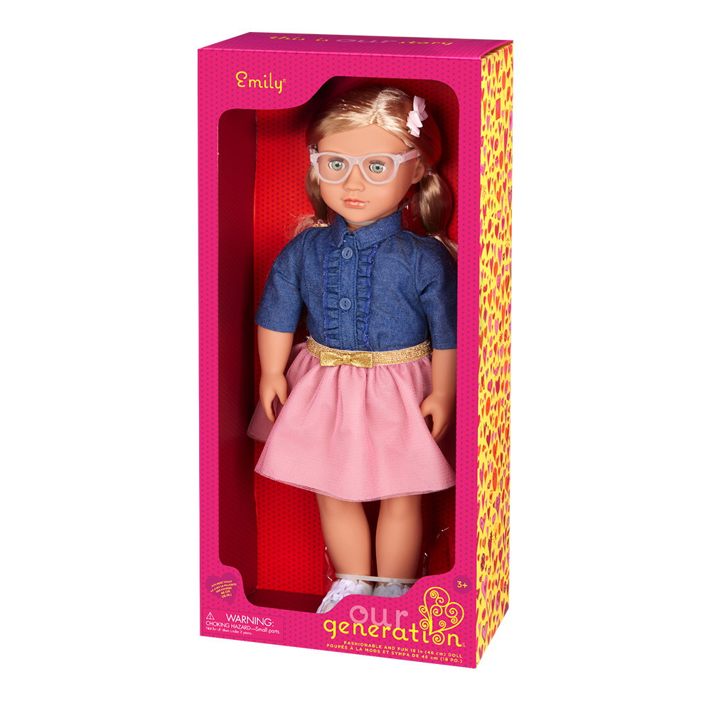 Muneca Emily 46 cm Conjunto Fiesta Tul y Jean