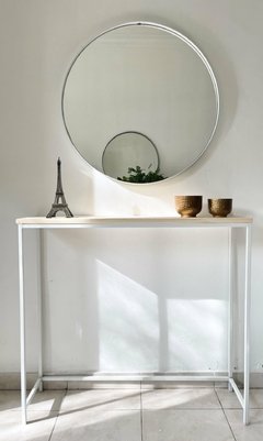 Mesa arrime + espejo circular 70cm - comprar online