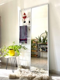 Espejo con perchero blanco Mueblesyelectrolp