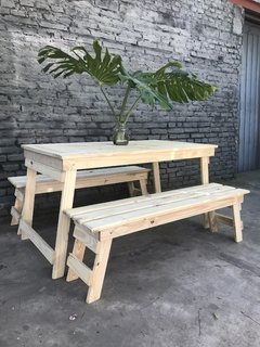 mesa plegable de pino
