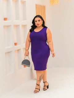 Vestido Plus Regata Violeta - loja online