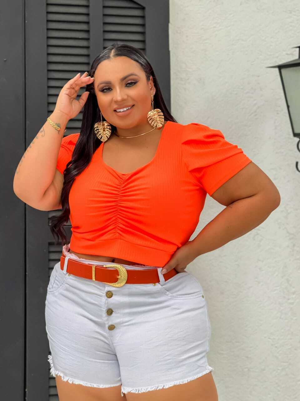 Cropped neon cheap plus size