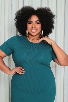 Vestido Verde Jade Elegância Plus Size - GGS Modas