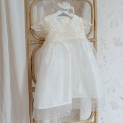 VESTIDO FIESTA ORGANZA BORDADA PAULI - Petit Enfant Ropa de bebes