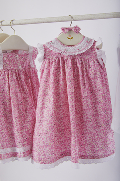 Imagen de VESTIDO CUELLO SMOCK LIBERTY ROSA